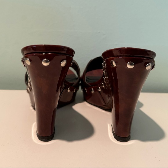 Donald J Pliner Couture Tortoise Shell Patent Leather Heels Platform 8.5M - Picture 8 of 8